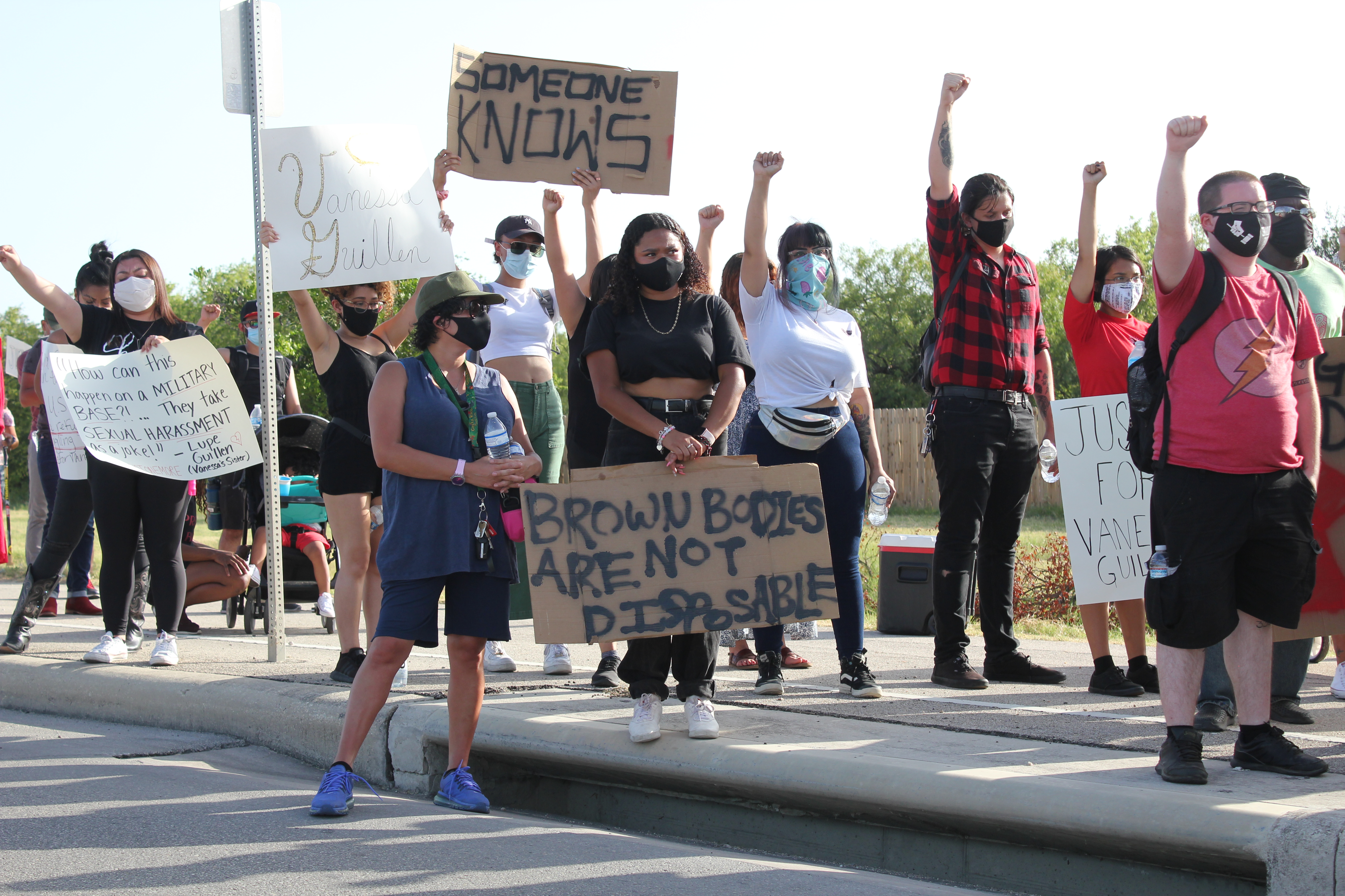San Antonio Activists Hold Vigil For Vanessa Guillen Near Fort Sam